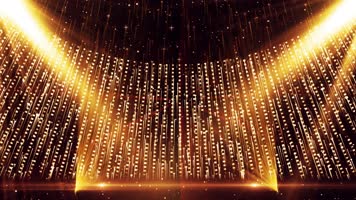 【原创4K】年会颁奖金色粒子光线舞台背景