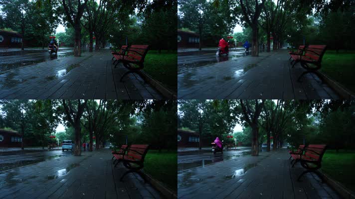 【原创实拍】雨天街道上的行人