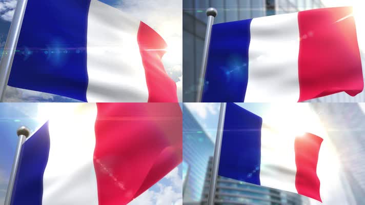 飘扬的法国国旗