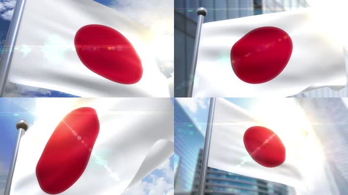 飘扬的日本国旗