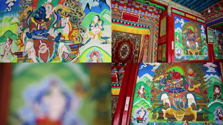 寺庙壁画门神护法