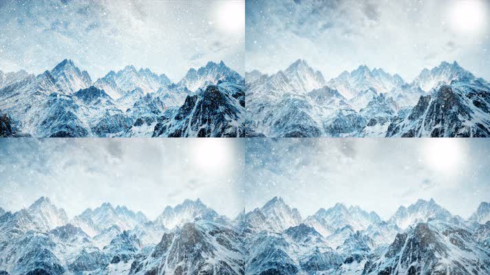 【4K】 雪山背景视频1