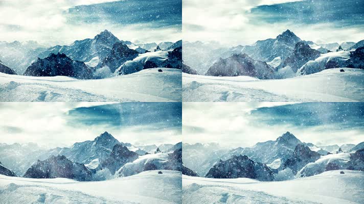【4K】 雪山背景视频