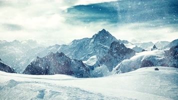 【4K】 雪山背景视频