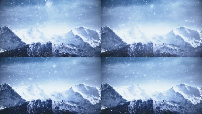 【4K】 雪山背景视频-循环