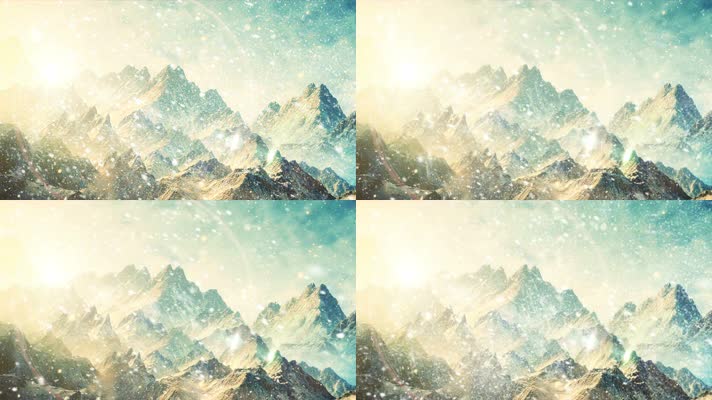 【4K】阳光下的雪山-循环