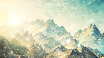 【4K】阳光下的雪山-循环