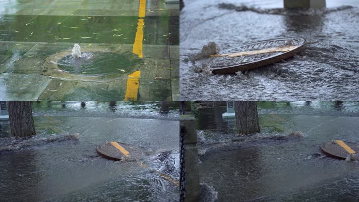 4K21H24V03雨水冲坏公共设施