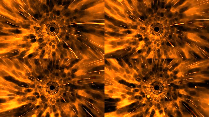 金色空间隧道光效旋涡穿梭