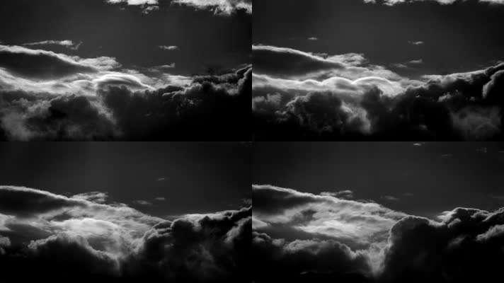 4K黑和白云风风暴哥伦比亚