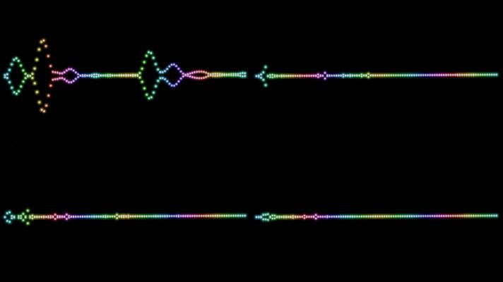 彩色可视化音乐音频音波带通道