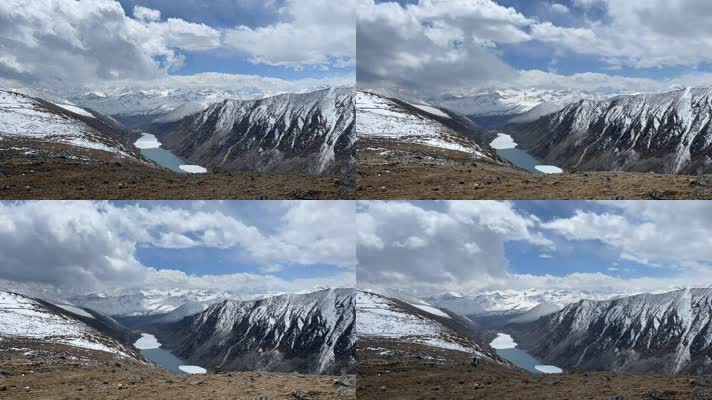 延时摄影西藏喜马拉雅雪山湖泊