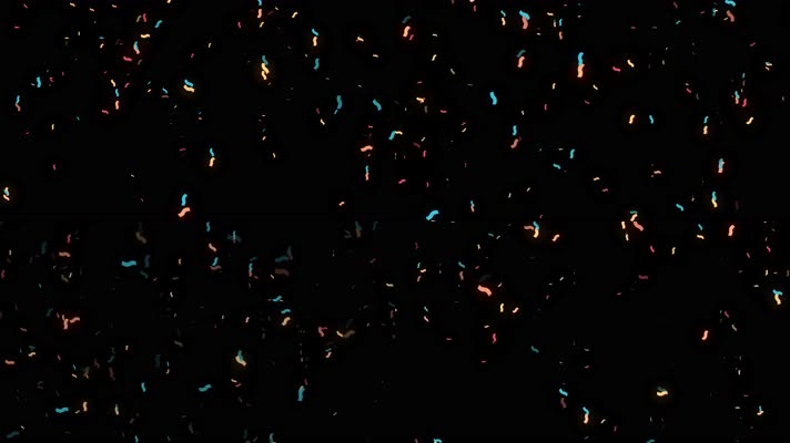 4K彩色彩条粒子下落通道视频 -无缝循环