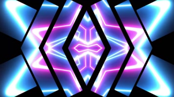 彩色荧光线条霓虹隧道分屏跑屏