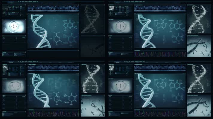 医学研究DNA基因科技UI界面