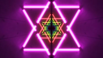 霓虹灯管隧道穿梭