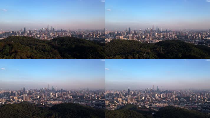 广州白云山看到珠江新城