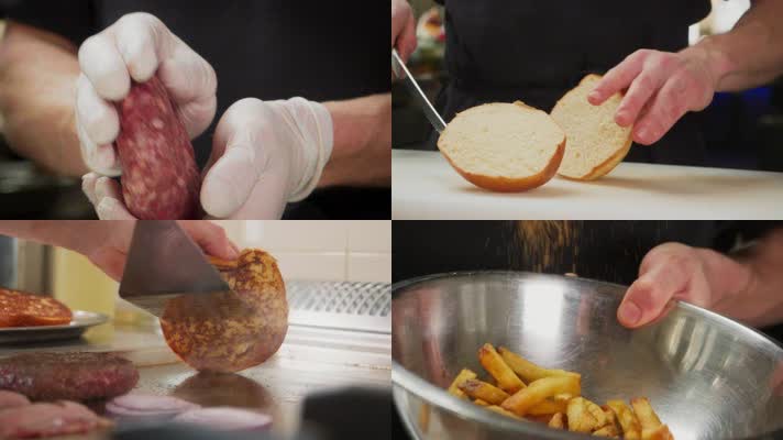 汉堡，做汉堡，美味汉堡
