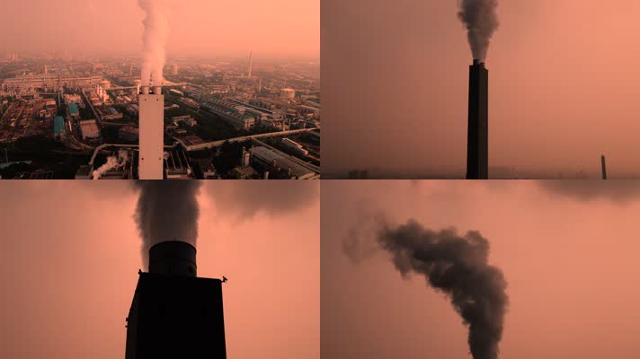 工厂排放废气导致空气污染