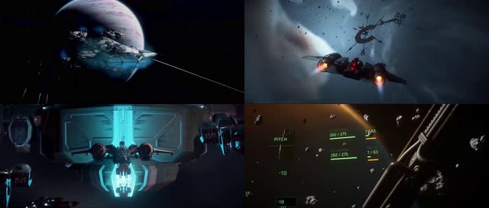 星球大战，飞船进入战场交火