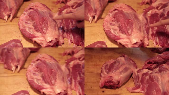 市场卖牛肉猪肉排骨档口 (2)