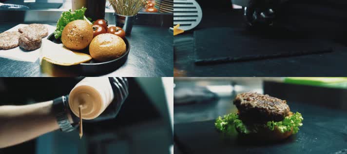 汉堡，做汉堡，美味汉堡