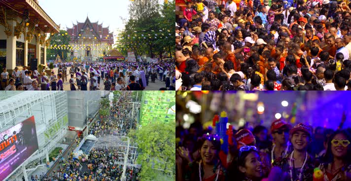 东南亚泼水节，年轻人激情狂欢