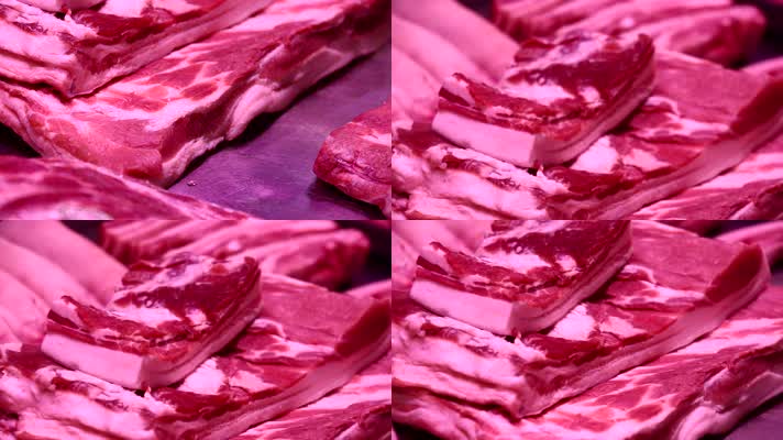市场卖牛肉猪肉排骨档口 (17)