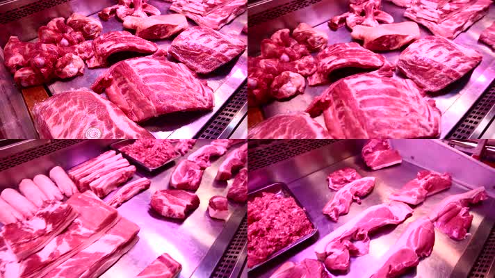 市场卖牛肉猪肉排骨档口 (18)