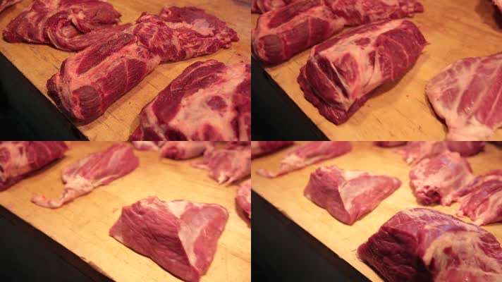 市场卖牛肉猪肉排骨档口 (22)
