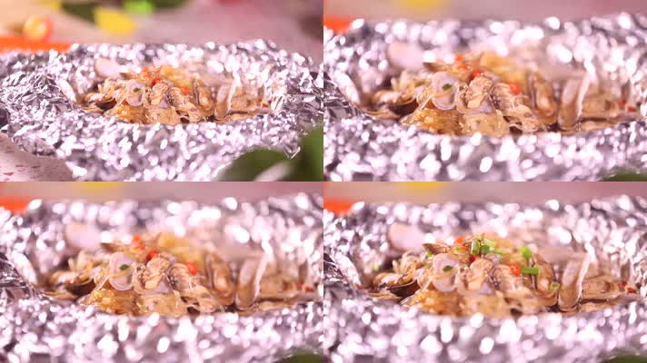美食锡纸海鲜蛏子花蛤 (6)