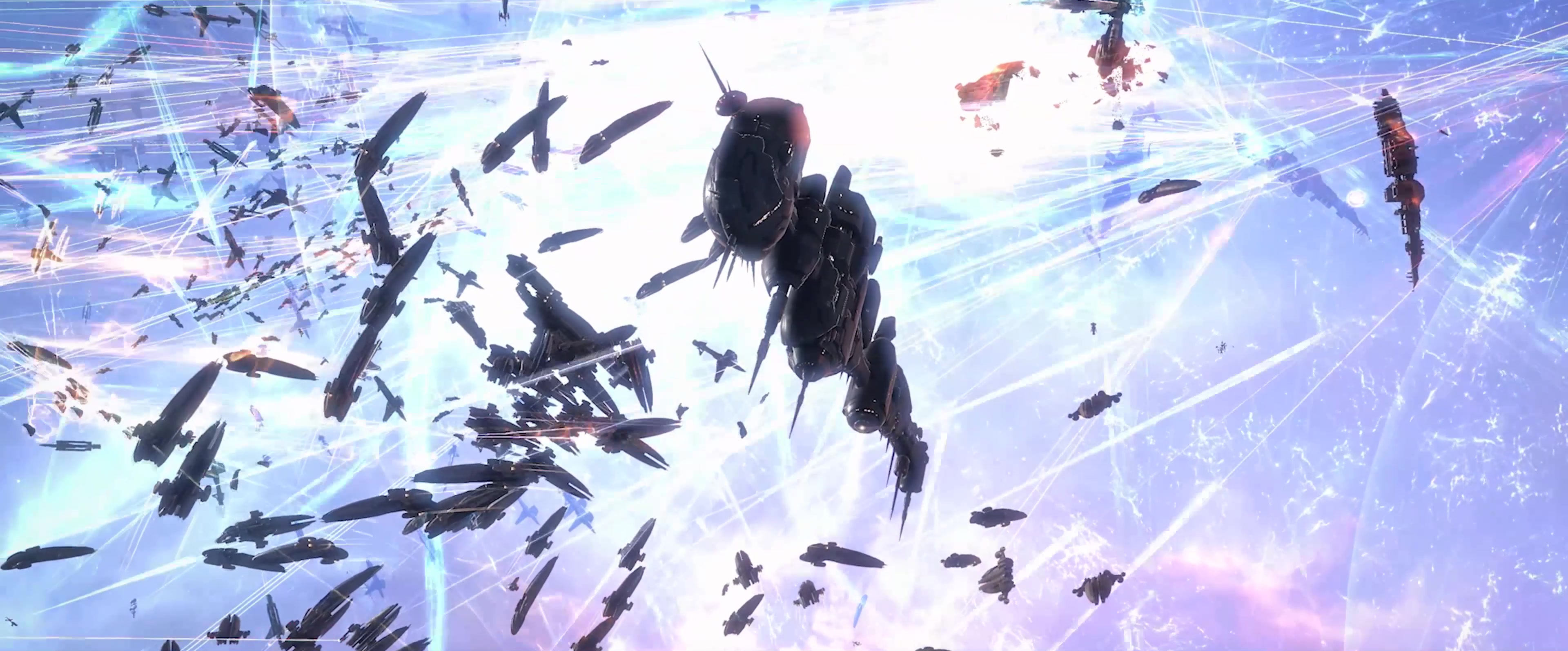 星球大战，混战飞船交火爆炸