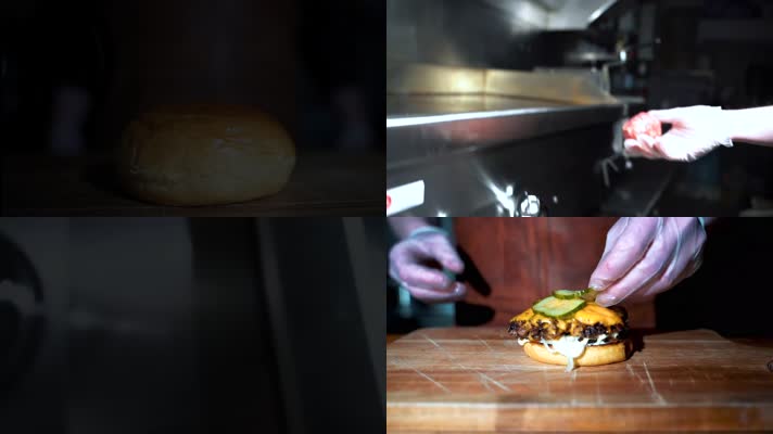 汉堡，做汉堡，美味汉堡