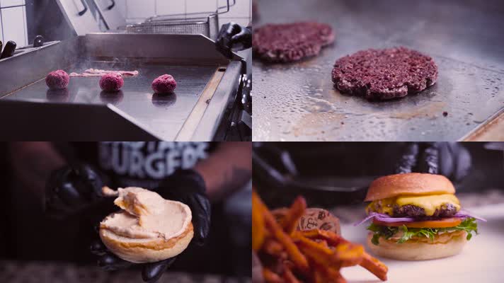 汉堡，做汉堡，美味汉堡