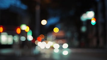 车流路灯光斑霓虹灯光斑虚化夜景抒情