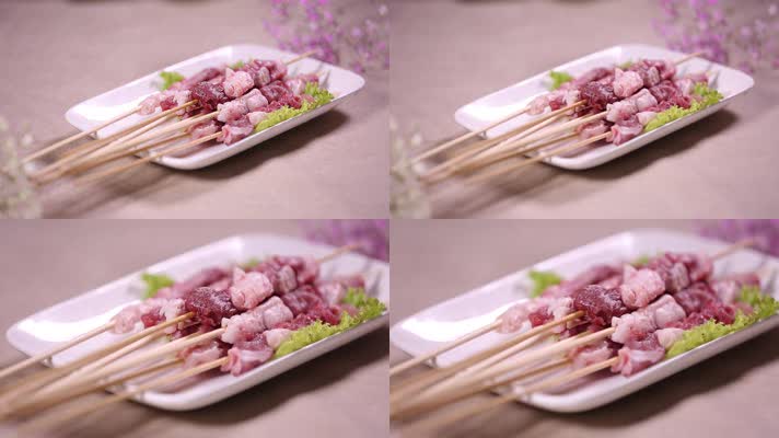 烤串烧烤生羊肉串 (1)