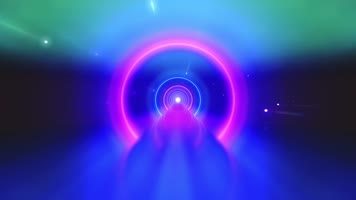 4K霓虹炫光隧道穿梭背景