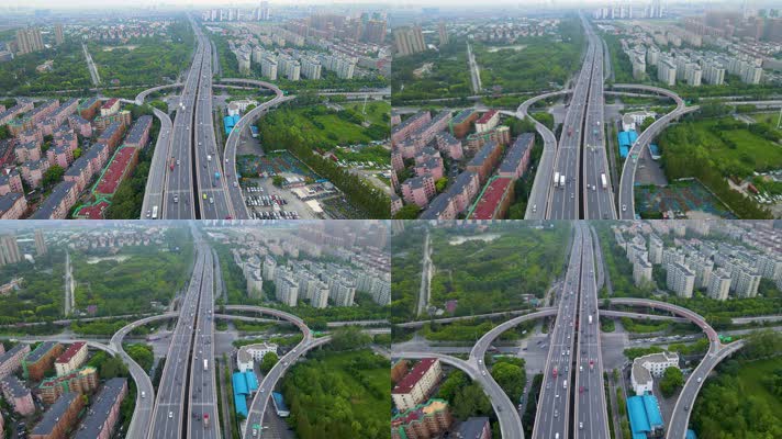 上海吴龙路立交桥4K航拍