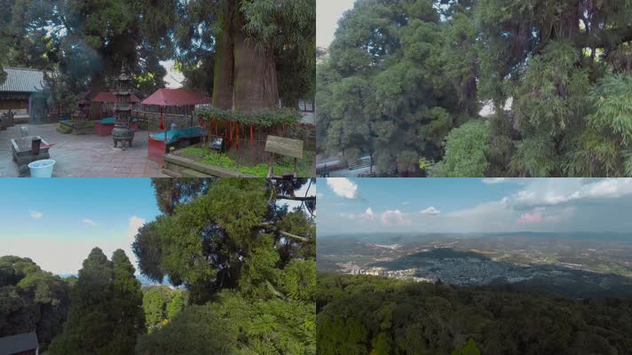 4k山区县城视频中国云南武定县城远景