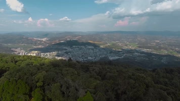 4k山区县城视频中国云南武定县城远景