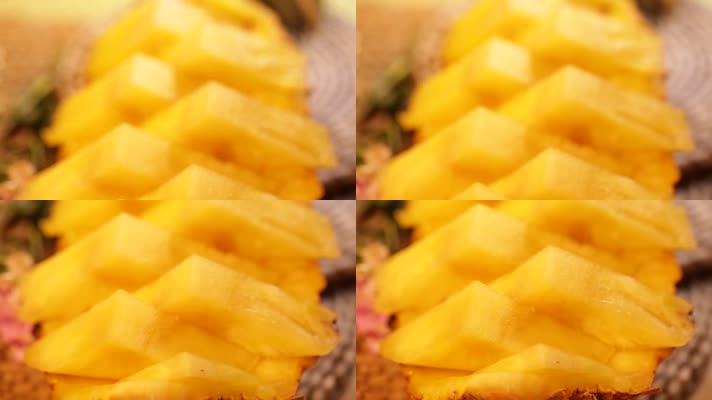 花式切菠萝果盘 (12)
