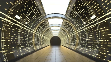 三维金属科技感隧道动画