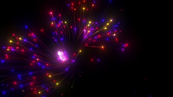 炫彩粒子线条散发