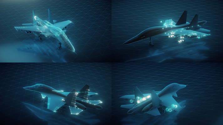 三维科幻科技苏-35战斗机