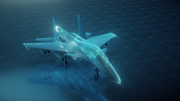 三维科幻科技苏-35战斗机