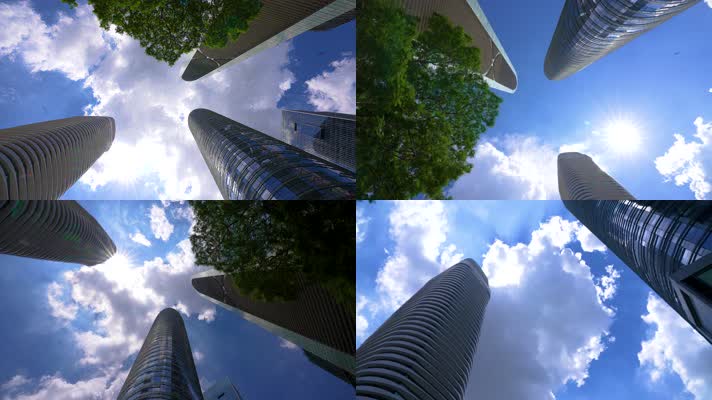 4K广州金穗路金融中心建筑集合