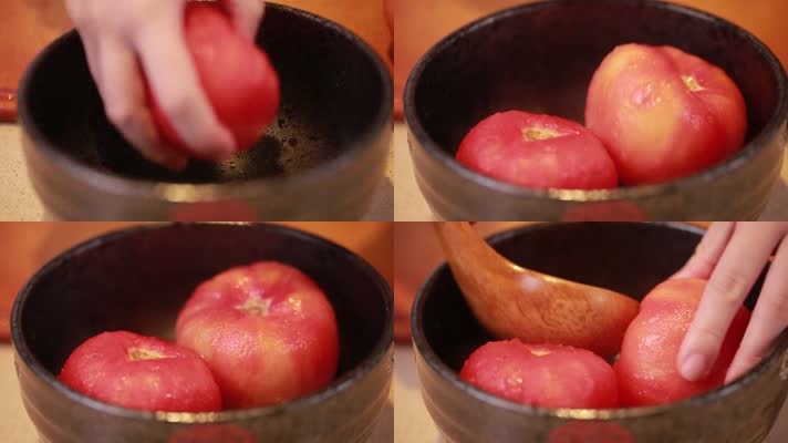 番茄碾碎做番茄酱 (2)