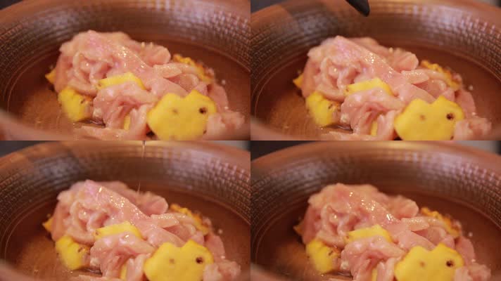 菠萝腌制鸡肉 (5)