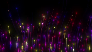 炫彩粒子扭曲发光上升线条