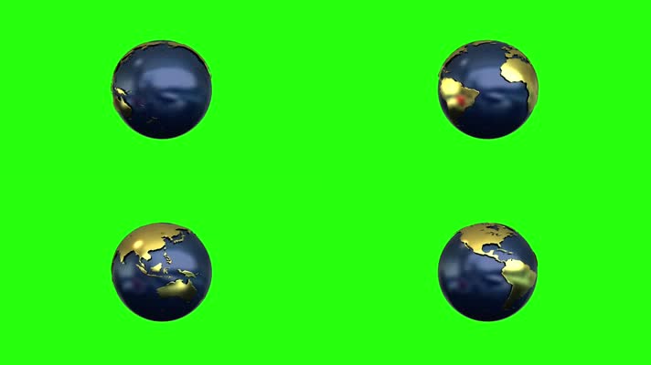 三维绿幕地球旋转